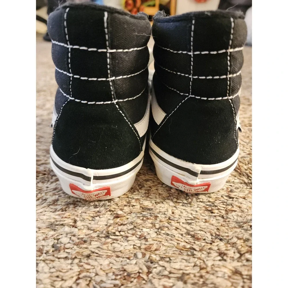 Vans Skate Sk8-Hi High Top PopCush Black White Sneakers Men 5.5 Women 7